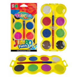 Farby akwarelowe JUMBO 8 kolorów Colorino 6241-FARBY-COLORINO