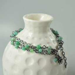 Pakamera Szmaragd w srebrze - bransoletka