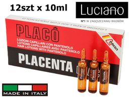 Placenta Placo z Pantenolem Porost Włosów Ampułki 12x10ml