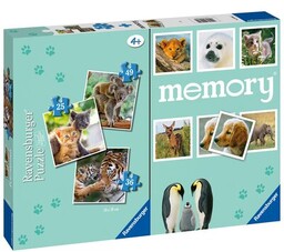 RAVENSBURGER Puzzle Zwierząt 20984 (110 elementów) + memory
