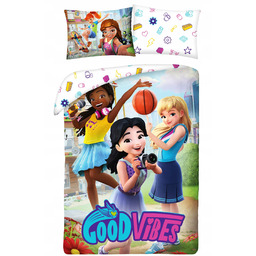 Pościel bawełniana 140x200 Lego Good Vibes poszewka 70x90