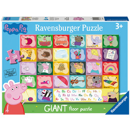 Ravensburger, puzzle, Giant, Świnka Peppa, 24 el.