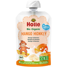 Holle Jogurt z mango, mus w saszetce,