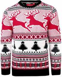 Kolorowy Sweter w Renifery, Świąteczny - Brave Soul