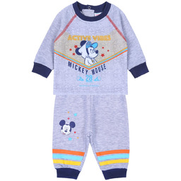 Szary melanżowy dres niemowlęcy Myszka Mickey Disney 6-9