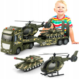 TIR LAWETA CZOŁG I HELIKOPTER WOJSKOWY ZESTAW MILITARNY