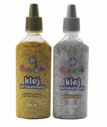 Klej brokatowy złoty i srebrny 35 ml Astra