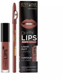 Eveline Oh! My Lips, zestaw: matowa pomadka