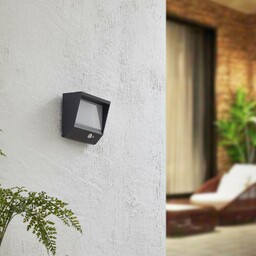 Lucande LED solarna lampa ścienna Dava, wysokość 14