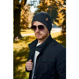 Męska Czapka Zimowa Beanie Brdrene CZ8 Granatowa Mulina