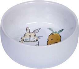 Nobby Ceramiczna miska dla gryzoni Carrot Plus biała