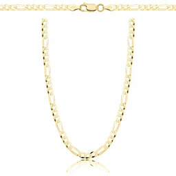 Srebrny Łańcuszek Pozłacany Figaro Męski Pełny 3,50 mm