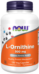 Now Foods L-Ornithine, L-ornityna 500 mg, 120 kapsułek