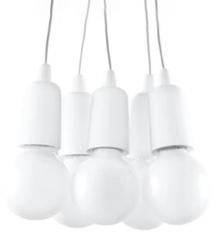 Lampa wisząca DIEGO 5 biała SL.0571 - Sollux