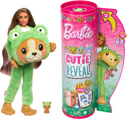 Barbie Cutie Reveal Lalka Piesek-Żaba Seria Kostiumy Zwierzaczki