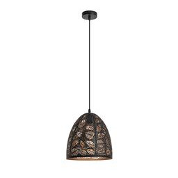 Lampa wisząca Manorca E-27 1x40W czarny, złoty