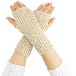 RĘKAWICZKI ciepłe DAMSKIE bez palców krótkie MITENKI