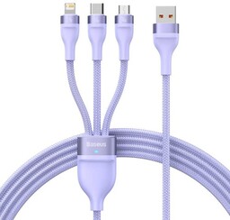 Baseus Kabel USB 3w1 Flash II, USB-C +