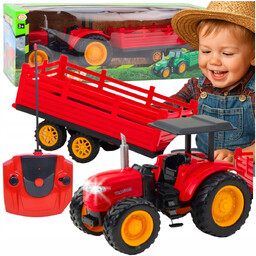 DUŻY TRAKTOR ZDALNIE STEROWANY Z PRZYCZEPĄ RC CIĄGNIK