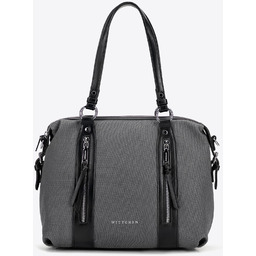 Damska shopperka z rączkami z ekoskóry czarna