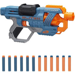 Nerf Commander Rc-6 Nerf Wyrzutnia Strzałek, Niebieski/Pomarańczowy,