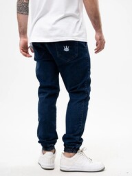 Spodnie Jeansowe Jogger Ciemne Niebieskie Jigga Wear Crown
