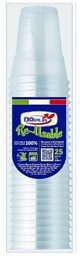 Dopla 3671025 Zestaw Szklanki Reuse, Przezroczysty, Cl 25,
