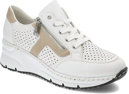 Rieker Białe Sneakersy Modne Buty Damskie