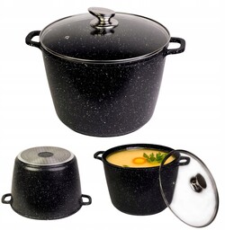 Garnek Tradycyjny Aluminiowy Granitowy Garnki Z Pokrywką Indukcja