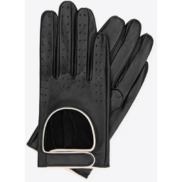 Damskie rękawiczki samochodowe skórzane czarne