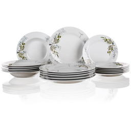 Banquet Porcelanowy zestaw talerzy OLIVES 18 szt.