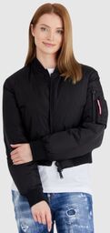 DSQUARED2 Czarna kurtka damska icon bomber