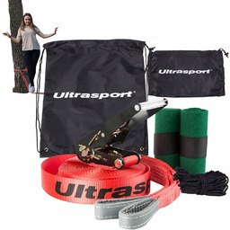 Zestaw Ultrasport slackline 15-25 m z grzechotką