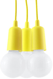 Lampa wisząca DIEGO 3 żółta SL.0579 - Sollux