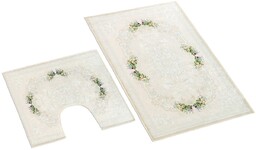 Bellatex Zestaw dywaników łazienkowych Różyczki 3D, 60 x
