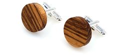 Drewniane spinki do mankietów Niwatch Zebrawood