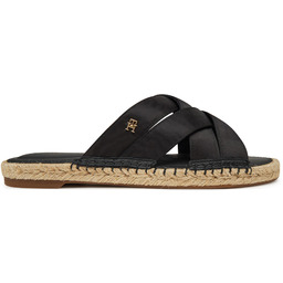 Espadryle Tommy Hilfiger Satin Espadrille Mule FW0FW08502 Czarny