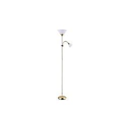 Lampa podłogowa Action E27/100 W E14/25 W złoty
