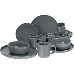 CreaTable, 25876, seria Nordic szary matowy, zestaw naczyń,