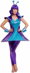 Alien Lady Costume, Multi-Coloured (L)