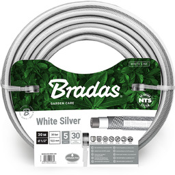 Wąż ogrodowy 1/2" 30m NTS WHITE SILVER BRADAS