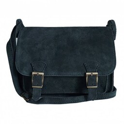 Zamszowa listonoszka ,chlebak Vera Pelle ,pojemna przewieszka A5