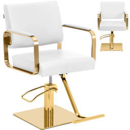 Fotel fryzjerski barberski kosmetyczny z podnóżkiem Otley biało