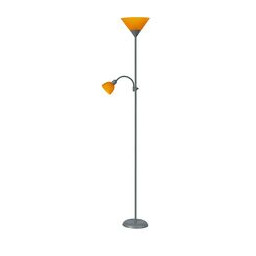 Lampa podłogowa Action srebrna pomarańcz 2 ramienna