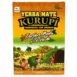 Yerba Mate Kurupi Jengibre Menta y Té Verde