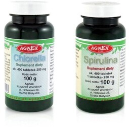 CHLORELLA+SPIRULINA (1+1 tabletki ZESTAW)
