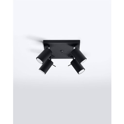 SOLLUX LIGHTING Lampa sufitowa RING 4 SL.0094 czarny