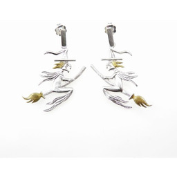 Kolczyki srebrne z Wiedźmami białymi Venus Galeria