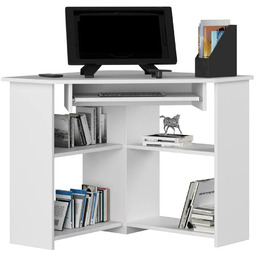 Edinos Małe białe rogowe biurko narożne do pracy