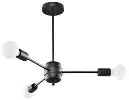 Sollux Minimalistyczny żyrandol salonowy SL.1021 lampa czarna